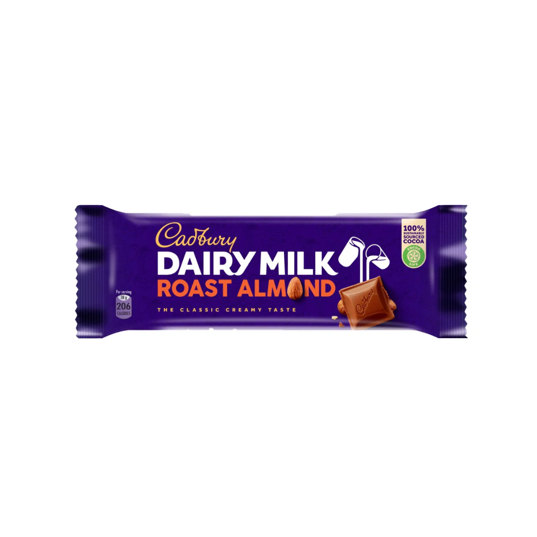 Cadbury Dairy Milk Roast Almond Chocolate Bar – 38g